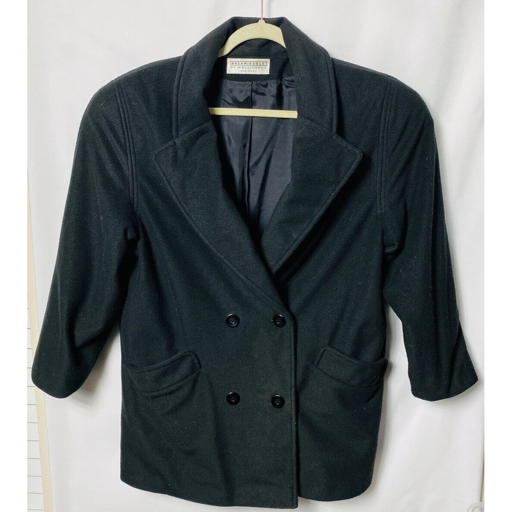 VTG 70’s Kashmiracle by Wellington Fashions Black Coat Size L/XL
